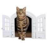 Easy Install Cat & Dog Window Door - No-Flap, Elegant White, Suitable for Small Pets