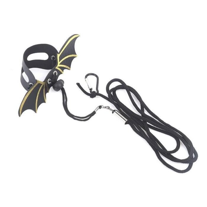 Adjustable Leather Bearded Dragon Harness & Leash Set with Wings - Image 1