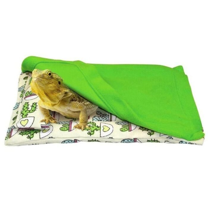Cozy Reptile Sleeping Bag Set: Bed, Pillow & Blanket for Bearded Dragons and Geckos - Image 1