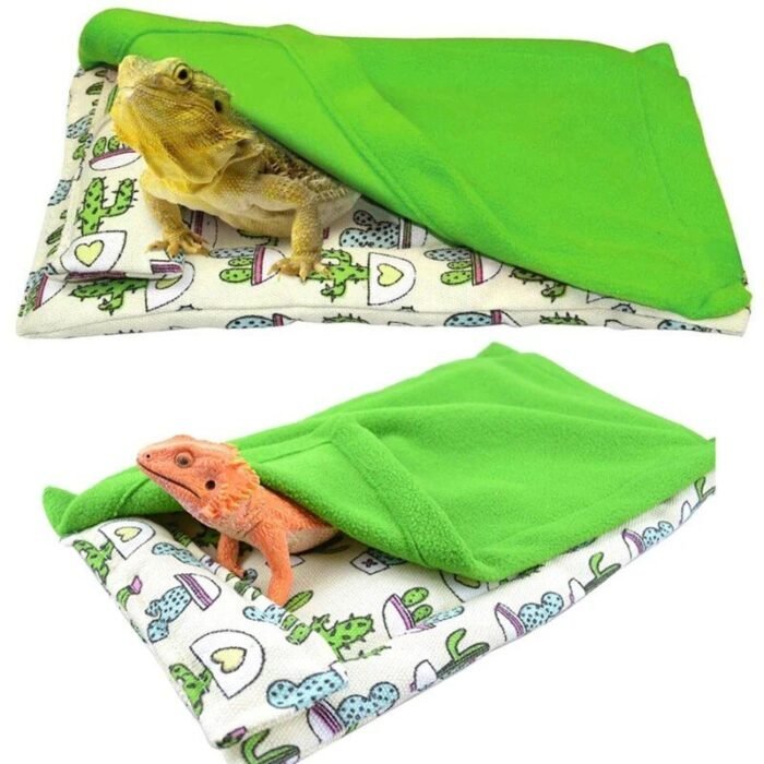 Cozy Reptile Sleeping Bag Set: Bed, Pillow & Blanket for Bearded Dragons and Geckos - Image 2