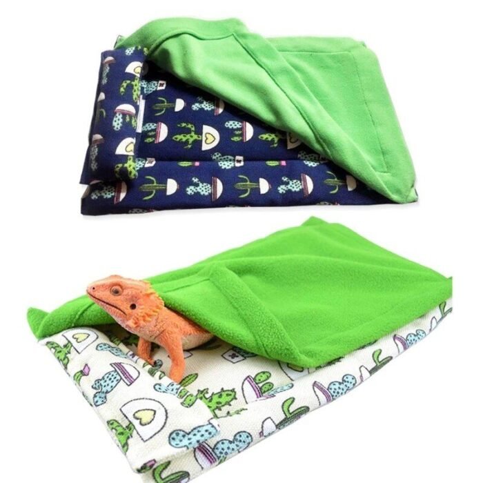 Cozy Reptile Sleeping Bag Set: Bed, Pillow & Blanket for Bearded Dragons and Geckos - Image 5