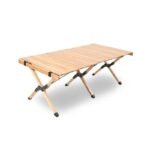 Portable Solid Wood Folding Table for Camping and Picnics - Image 4
