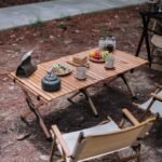 Portable Solid Wood Folding Table for Camping and Picnics - Image 3