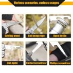 Compact 14-in-1 Stainless Steel Camping Multi-Tool Pocket Knife - Image 3