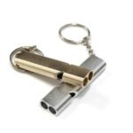 High-Decibel Twin-Tube Aluminum Alloy Outdoor Survival Whistle - Image 2