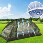 Waterproof Camouflage Single-Person Camping Tent for Outdoor Adventures - Image 4