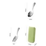 Compact Stainless Steel Spoon & Fork Set with Lunch Box - Ideal for Camping and Outdoor Adventures - Image 7