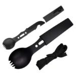 Stainless Steel Camping Cutlery Set - Durable Outdoor Knife, Fork, and Spoon - Image 2