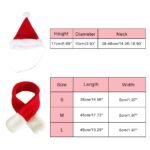 Velvet Christmas Santa Hat & Scarf Set for Pets - Image 5