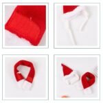 Velvet Christmas Santa Hat & Scarf Set for Pets - Image 4