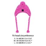 Winter Knitted Dog Hat with Fluffy Pompon for Small to Medium Pets - Image 3