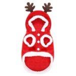 Christmas-Themed Warm Fleece Hoodie for Small and Medium Dogs