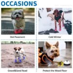 Cozy Corduroy Waterproof Dog Boots - 4pcs Anti-slip Winter Paw Protectors for Small Breeds - Image 5