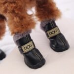 Winter Waterproof Snow Boots for Small Dogs - 4Pcs/Set Warm Fur Shoes Non Slip for Chihuahua, Pug, and Other Small Breeds - Image 3