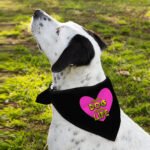 Happy Dog Happy Life Pet Bandana - Phrase Dog Bandana - Art Print Pet Scarf - Image 6