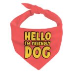 I'm Friendly Dog Pet Bandana - Themed Dog Bandana - Cute Pet Scarf - Image 2