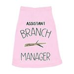 Assistant Branch Manager Dog Sleeveless Shirt - Minimalist Dog Shirt - Print Dog Clothing - Image 2