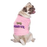 Little Monster Dog Sleeveless Shirt - Unique Dog Shirt - Word Print Dog Clothing - Image 4