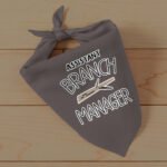Assistant Branch Manager Pet Bandana - Minimalist Dog Bandana - Print Pet Scarf - Image 3