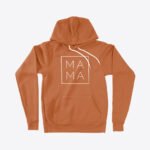 Minimalistic Mama Print Women's Sponge Fleece Hoodie