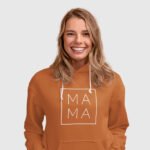 Minimalistic Mama Print Women's Sponge Fleece Hoodie - Image 6