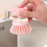Efficient Eco-Friendly Kitchen Dish Brush with Built-In Soap Dispenser - Image 4