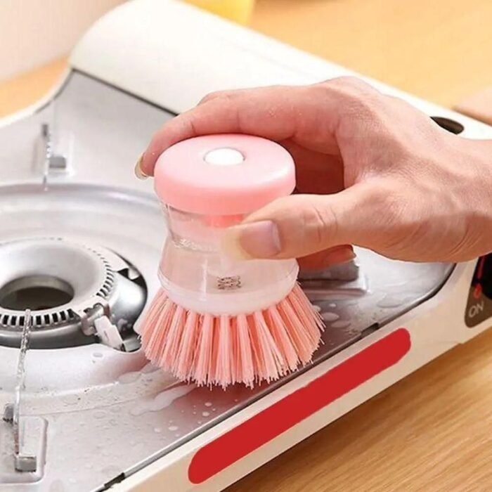 Efficient Eco-Friendly Kitchen Dish Brush with Built-In Soap Dispenser - Image 1