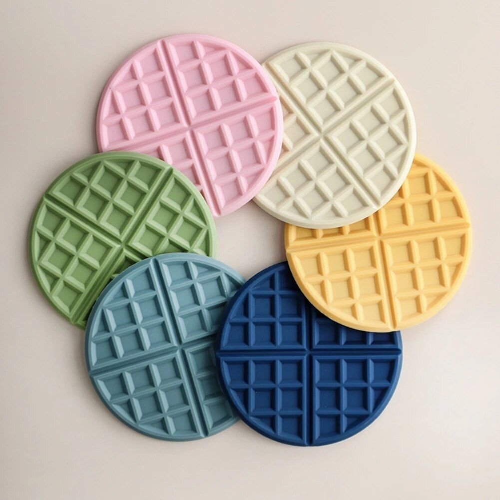 121588-efd4a1.jpg Heat-Resistant Silicone Waffle Trivet - Multipurpose Table Mat and Pot Holder - Image 1