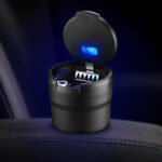 Portable LED-Lit Pop-up Car Ashtray