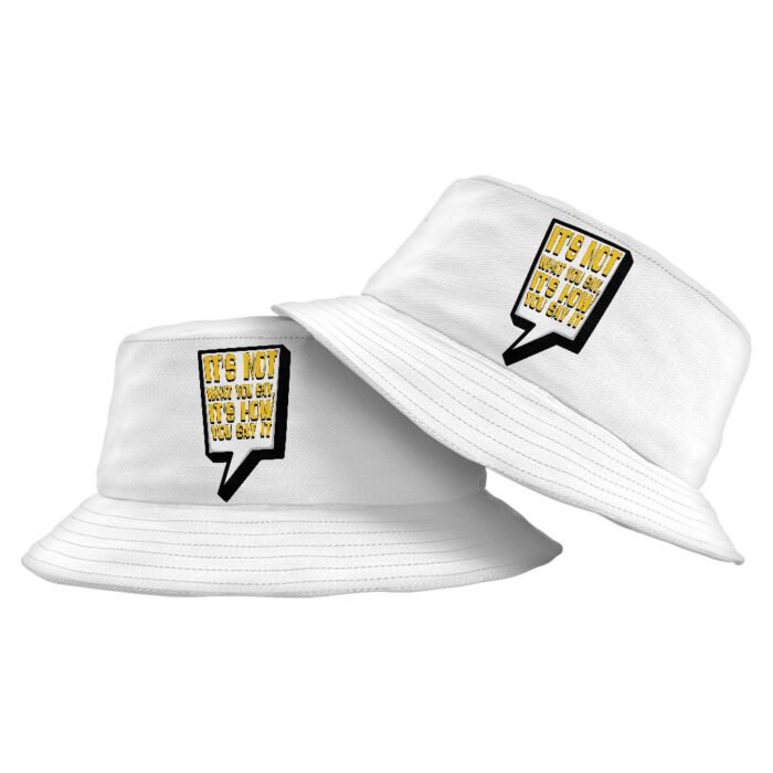 Quote Printed Bucket Hat - Best Print Hat - Themed Bucket Hat - Image 1