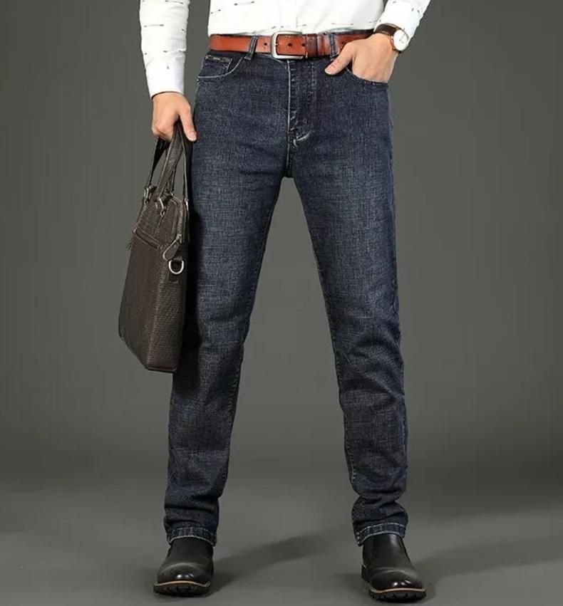 124300-7c89a1.jpeg Men's Stretch Straight Fit Denim Jeans - Image 1