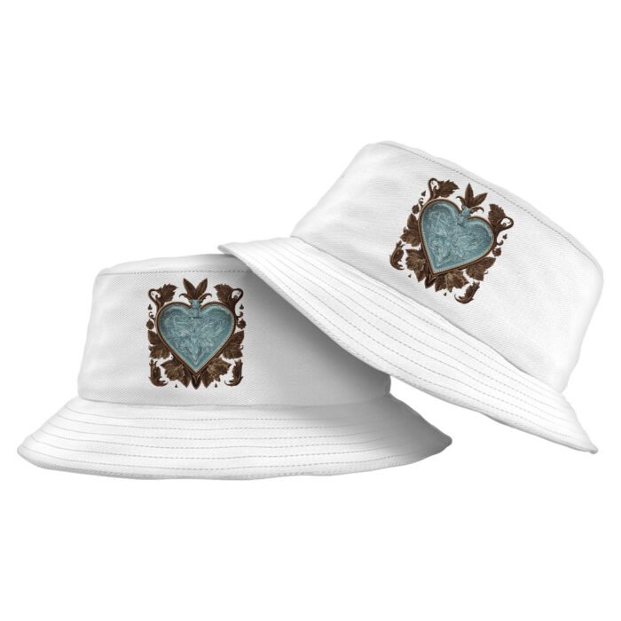 Ice Graphic Bucket Hat - Unique Hat - Winter Art Bucket Hat - Image 1